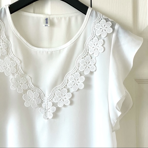 Tops - Business Casual Elegant Short Sleeve Blouse